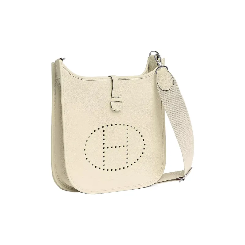 HERMES Evelyne Clemence Bullock Leather Shoulder Bag Crossbody Bag Regular Women's I2 Nata Cream White-1