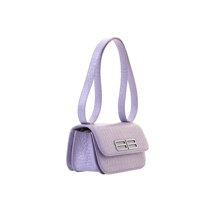 Balenciaga Cow Leather Crossbody Bag, Shoulder Bag Women's Purple-1