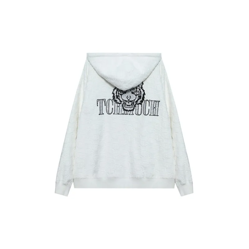 TCH Jackets Unisex White With Black Logo-1
