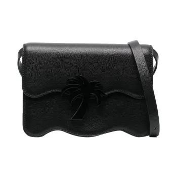PALM ANGELS Calfskin Crossbody Bag Shoulder Bag Women's Black