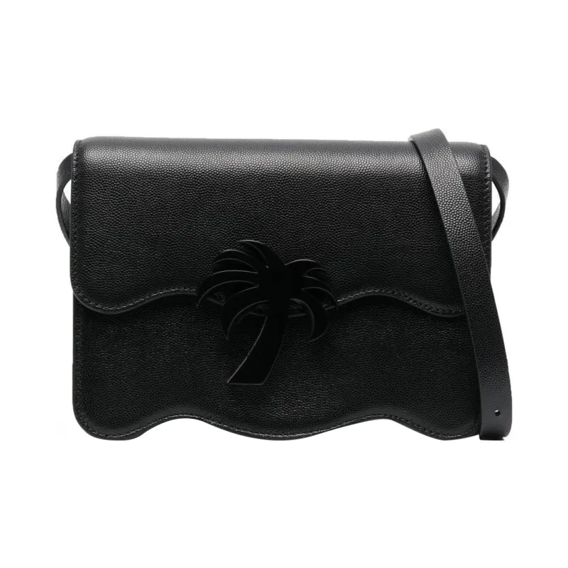 PALM ANGELS Calfskin Crossbody Bag Shoulder Bag Women's Black-0