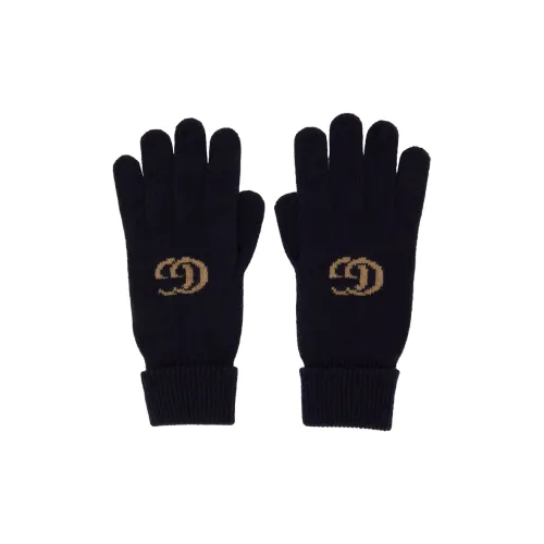 GUCCI Knit Gloves Men Dark Blue