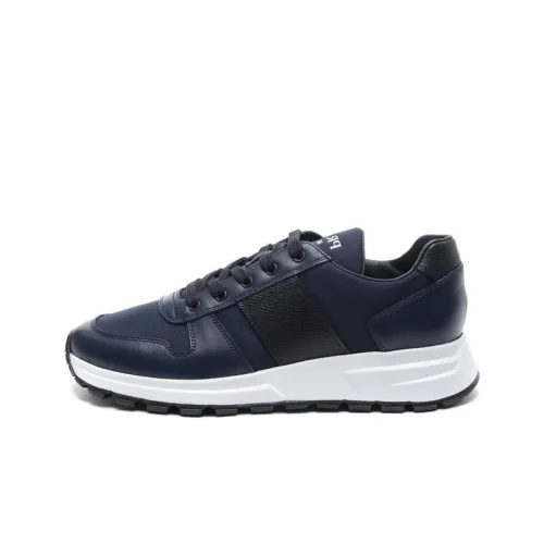 PRADA Shoes Casual Shoes Men Low-Top Blue