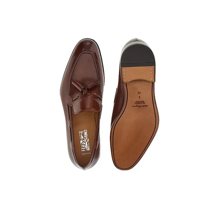 FERRAGAMO Tasselled Leather Loafers-4