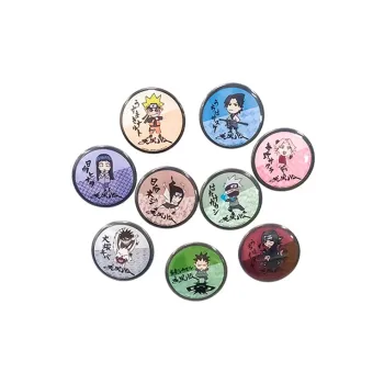 All Love Manga NARUTO Shippuden CHIBI Collection Badge 9 Piece Set IP Merch 5.8cm