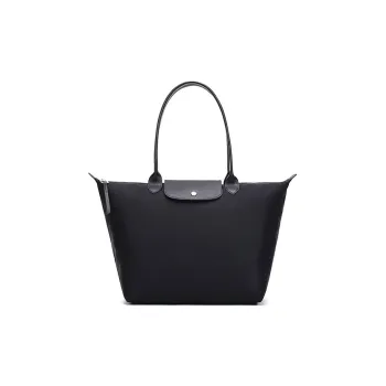 LONGCHAMP Le Pliage Néo Fabric Shopping Bag Dumpling One Shoulder Handbag Large Size Women's Black