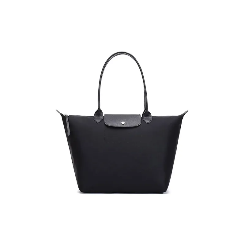 LONGCHAMP Le Pliage Néo Fabric Shopping Bag Dumpling One Shoulder Handbag Large Size Women's Black-0