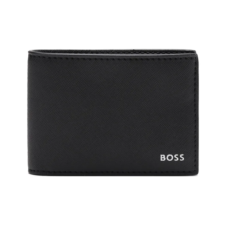 HUGO BOSS Leather Wallet Regular Men's Black-0