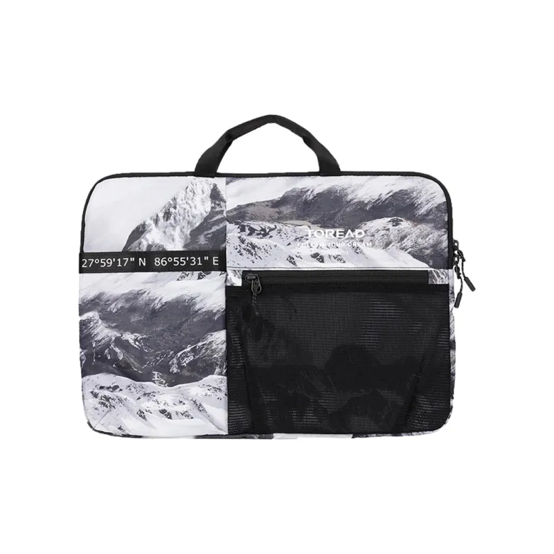 TOREAD Polyamide Handbag Laptop Bag Regular Unisex Asphalt Gray/Black/Arctic Mountain Black White Print-8