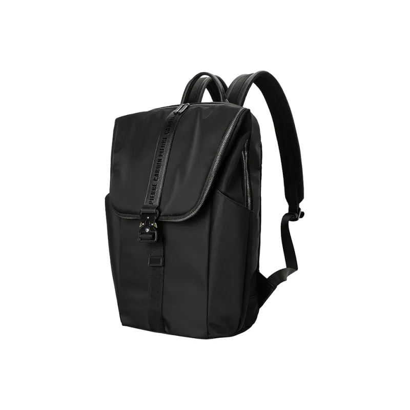 PIERRE CARDIN Nylon Laptop Bag, Travel Bag, Backpack Large Size Men's Black-1