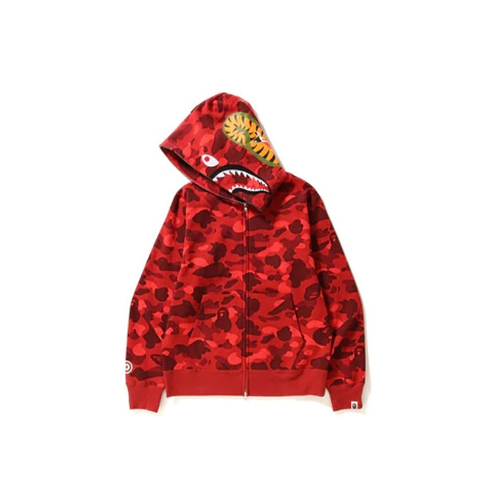 A BATHING APE Color Camo Shark Full Zip Hoodie SS23 - POIZON