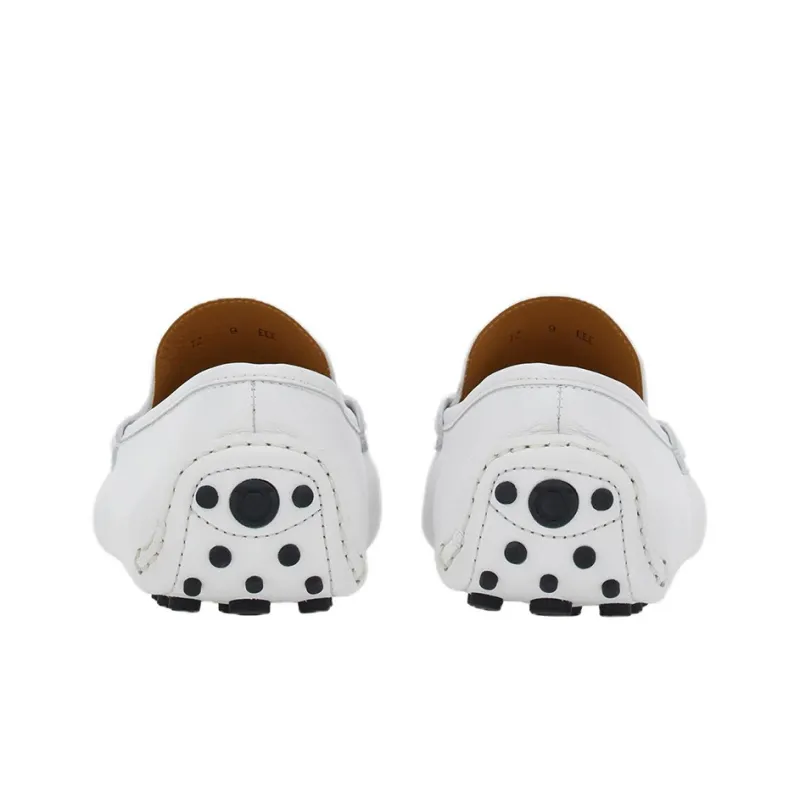 FERRAGAMO Gancini Loafers Men's White-3