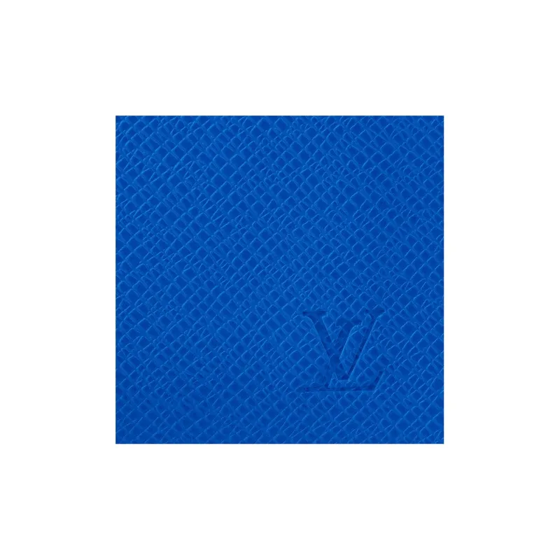 LOUIS VUITTON COIN Taïga Cow Leather Card Holder Men's Blue-4
