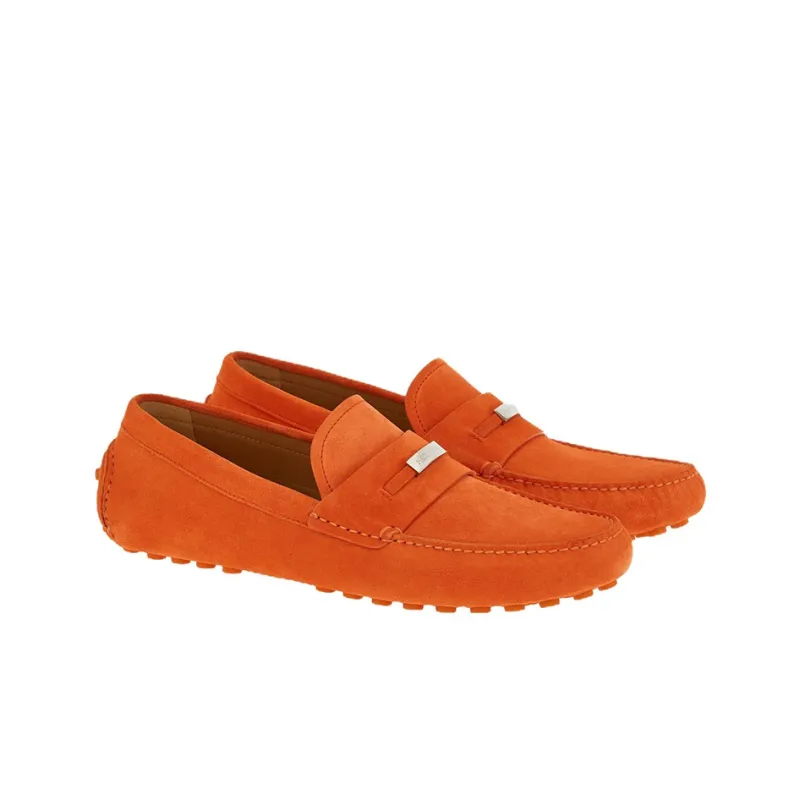 FERRAGAMO Penny Loafers Men's Orange-1