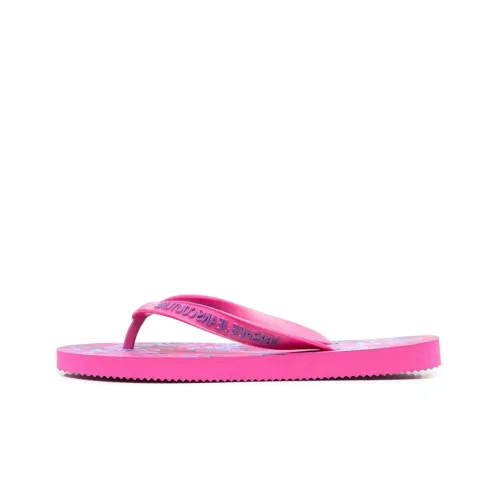 VERSACE JEANS Rubber Sole Flip Flops Women's Pink