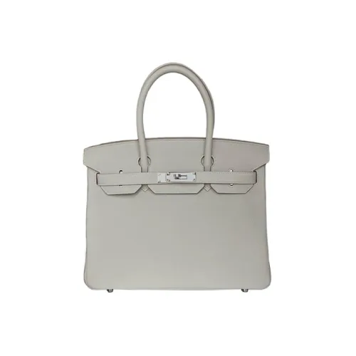 HERMES Birkin Togo Calfskin Birkin Bag Handbags Women's 80 Gris Perle Pearl Gray
