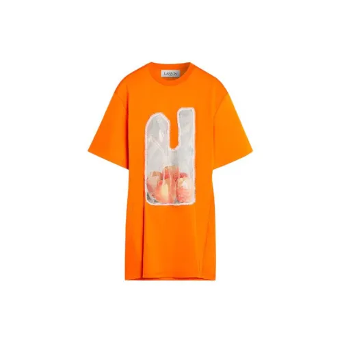 Lanvin Short-Sleeved Dresses Women's Orange