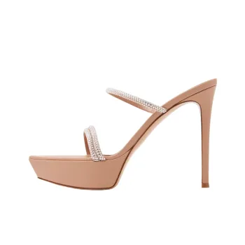 GIANVITO ROSSI Canne Platform Slip-on Sandals
