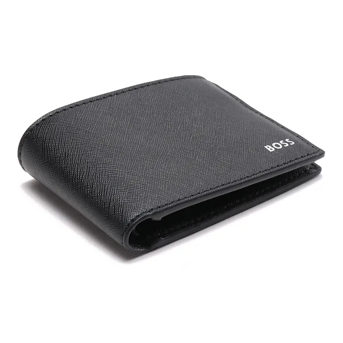 HUGO BOSS Leather Wallet Regular Men's Black-4