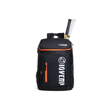 LOVERPUSS Polyamide Badminton Backpack With Racket Storage Large Size Unisex Aqua Blue/Black Orange