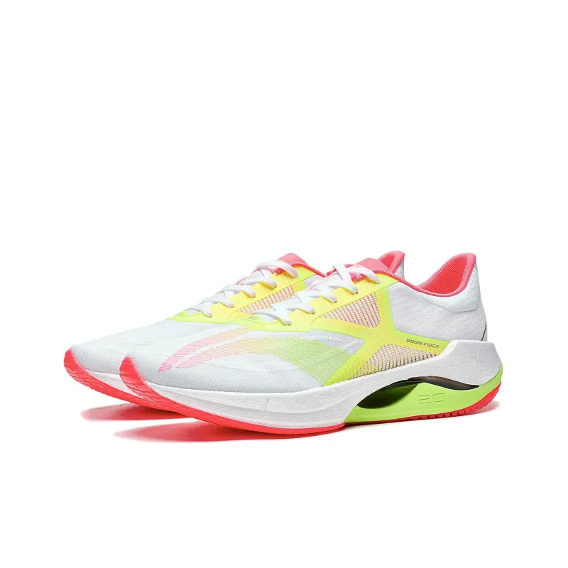 LiNing Super Light 20 Anti Slip And Wear Resistant Breathable Low Top Casual Running Shoes Men's White Yellow Red-2