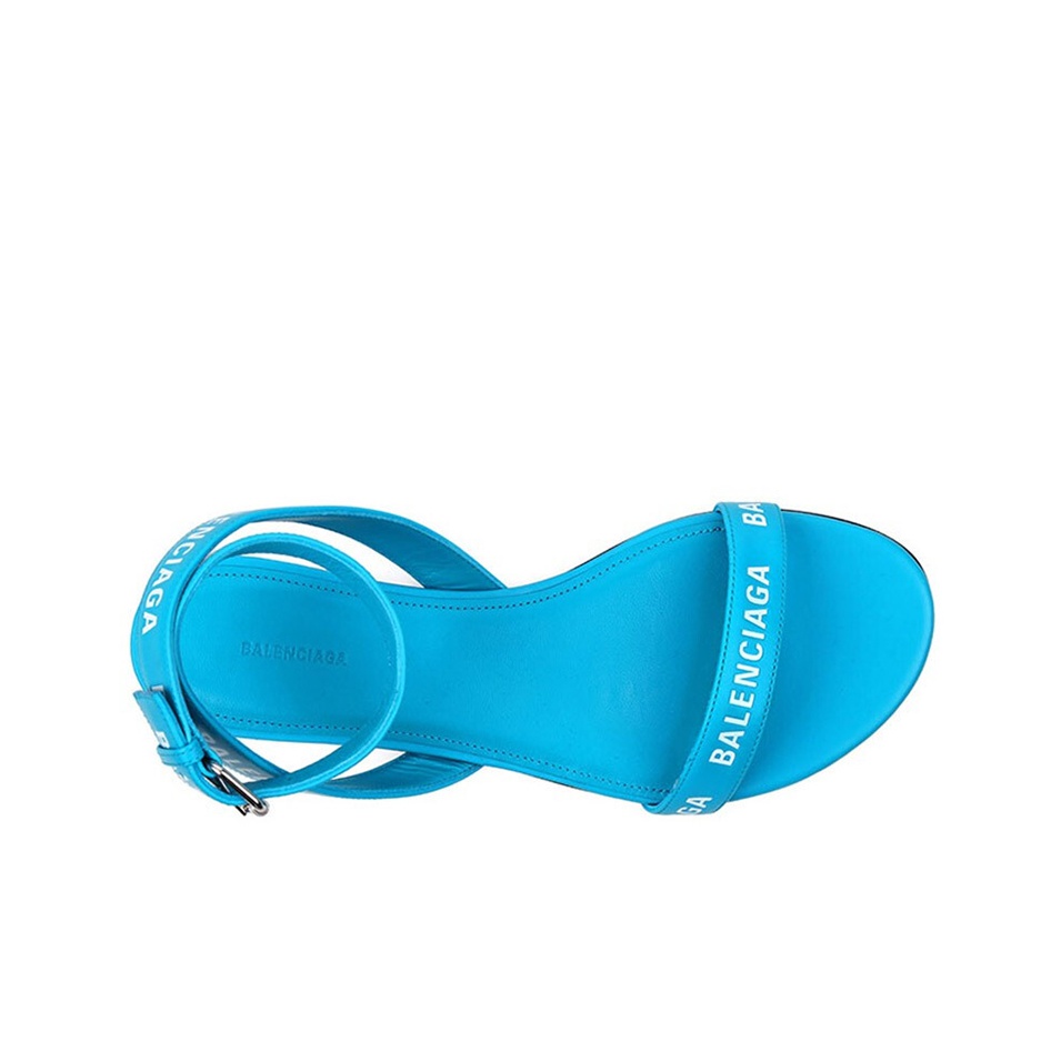 サンダル・ミュール BALENCIAGA   Balenciaga Sandals Women Leather Blue/Cyan Balenciaga Leather Sandals 'Blue' Women's US W 6 - POIZON
