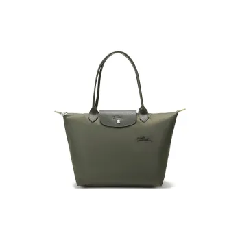 LONGCHAMP Le Pliage Green Eco Friendly Canvas Dumpling Bag Handbag, Shoulder Bag Women's Forest Green
