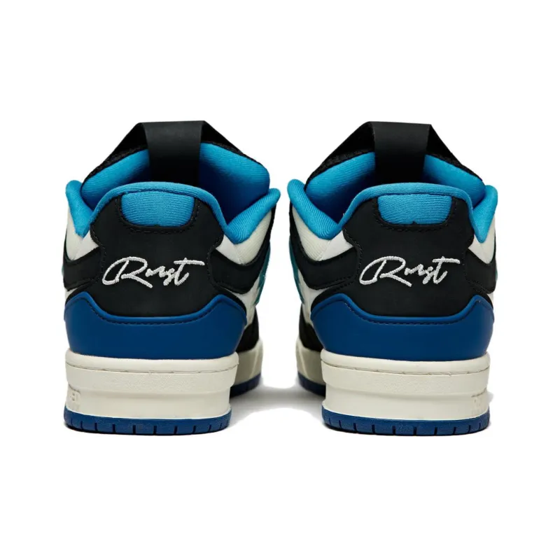 REEMUSTERED Jelly LOGO Abrasion Resistant Breathable Low Top Skateboard Shoes Unisex Black Blue New Version-4
