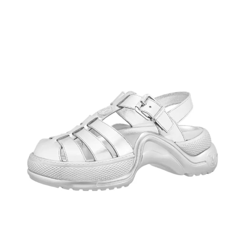 LOUIS VUITTON Archlight 1.0 Line Roman Sandals Women's Silver-0