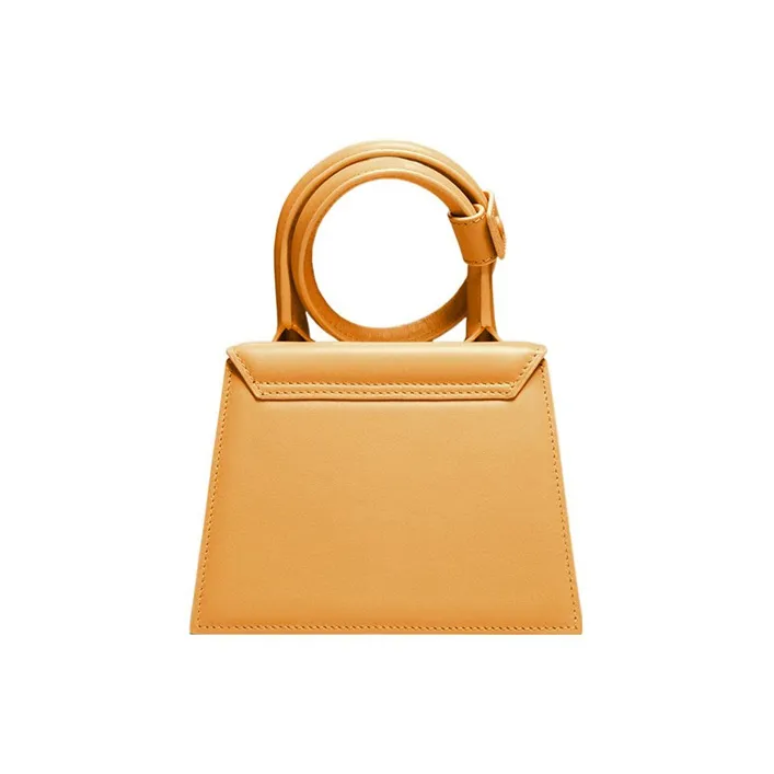 Jacquemus Cow Leather Shoulder Bag Crossbody Bag Handbag Women's Dark Yellow-4
