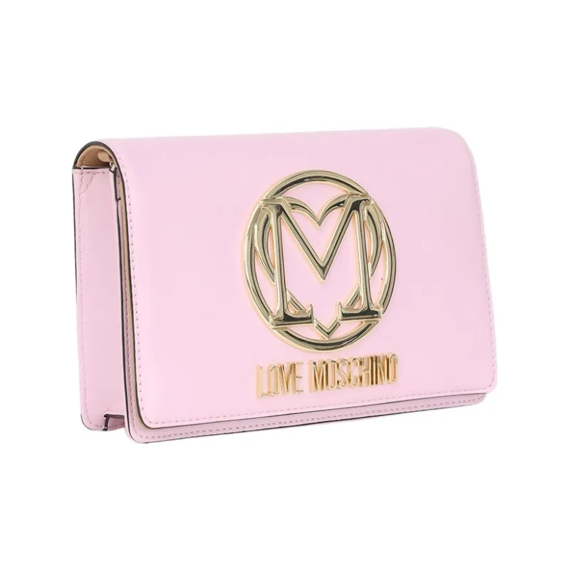LOVE MOSCHINO Leather Shoulder Bag Crossbody Bag Small Size Women's Pink-1