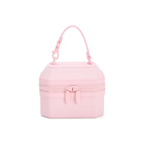 CHARLES&KEITH Fabric Small CK Bag Portable Box Bag Crossbody Bag Mini Women's Light Pink/Green