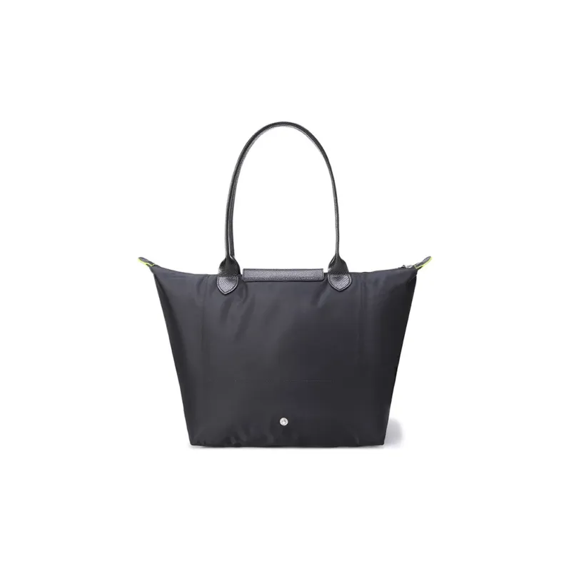 LONGCHAMP Le Pliage Green Recycled Canvas Dumpling Bag Handbag Shoulder Bag Unisex Black-2