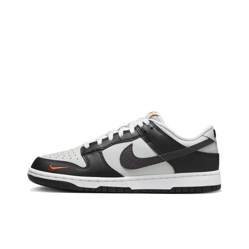 Nike Dunk Low Black Total Orange Mini Swoosh-0