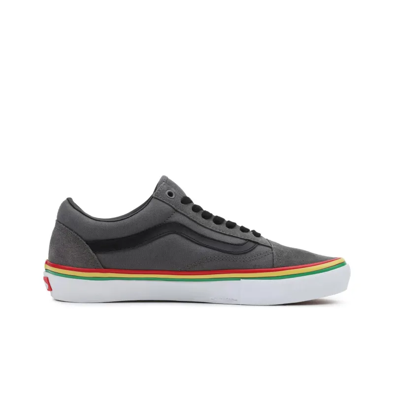 Vans Old Skool Skate Anti-Slip Wear-Resistant Low-Top Skateboard Shoes Unisex Gray White Red Yellow Blue-1