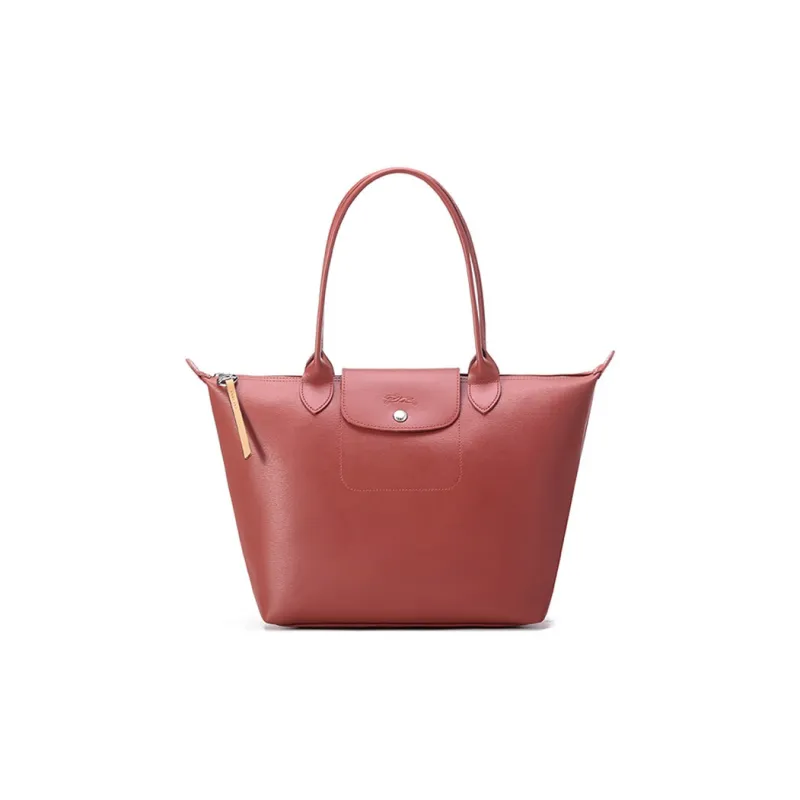 LONGCHAMP Le Pliage City Coated Canvas Dumpling Bag Handbag, Shoulder Bag Trumpets Women's Terracotta-0