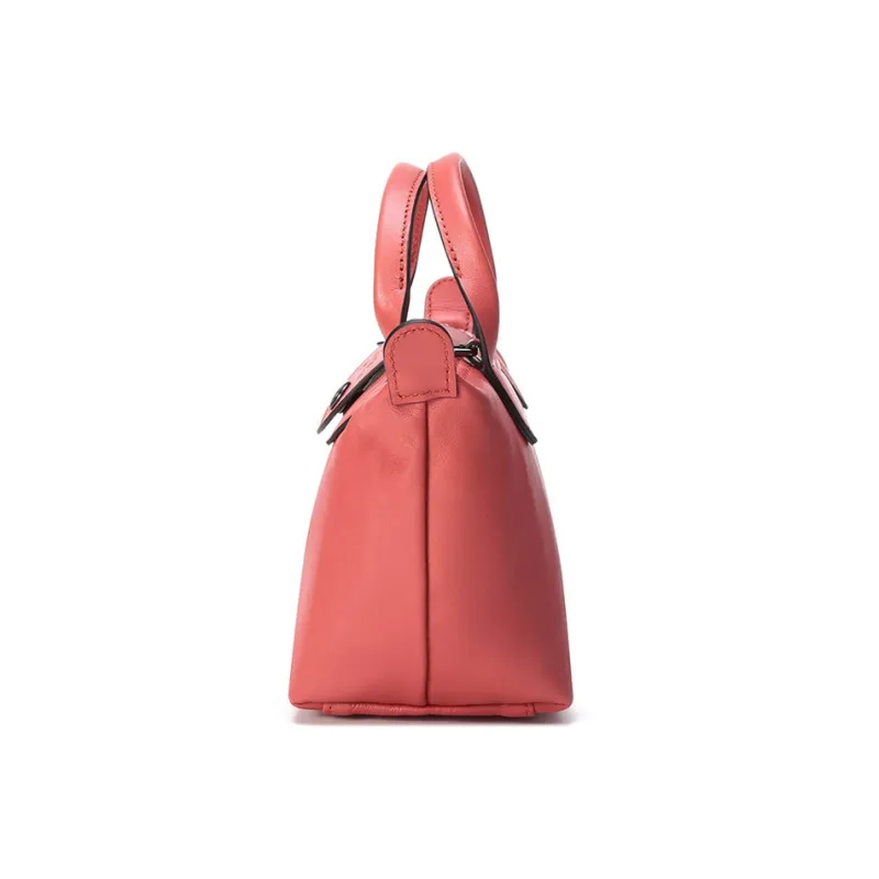 LONGCHAMP Le Pliage Cuir Sheepskin Dumpling Bag Shoulder Bag Crossbody Bag Handbag Mini Women's Red-3