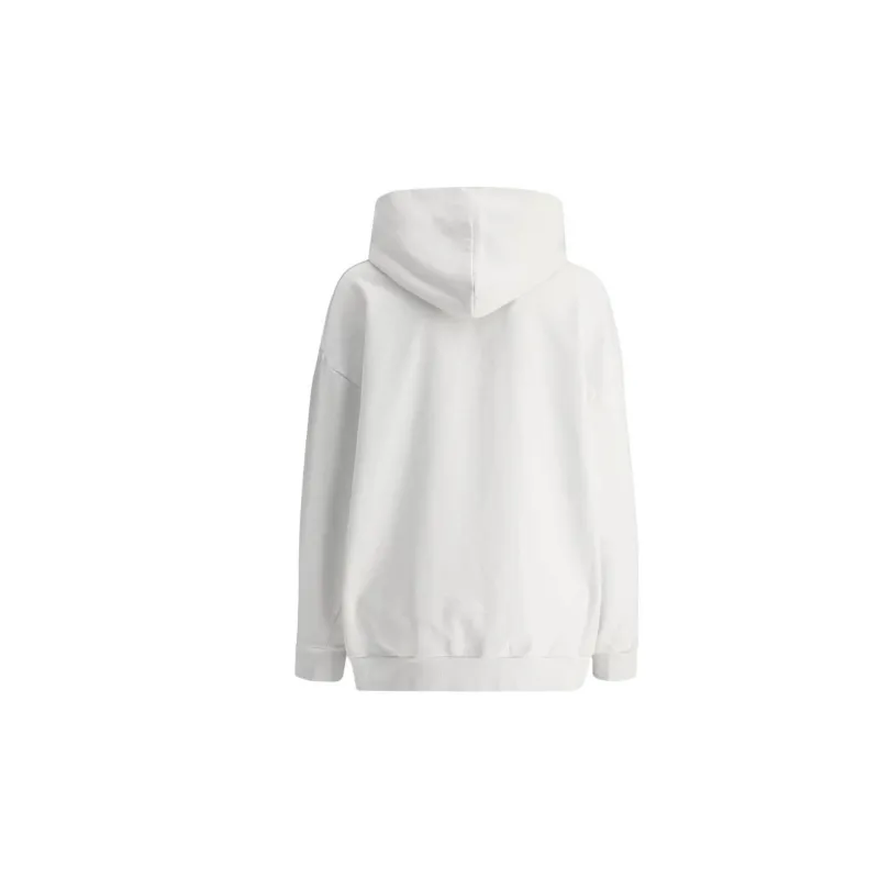 Balenciaga Energy Patched Jersey Oversized Hoodie White-1