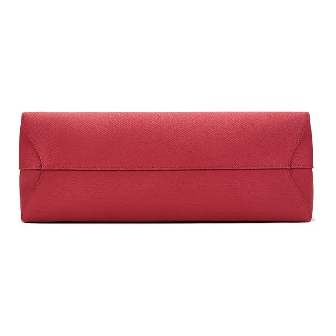LONGCHAMP Roseau Cow Leather Handbag Large Size Women's Red-4