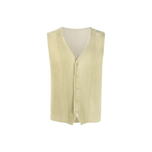 Homme Plissé Issey Miyake Vests Men Light Green