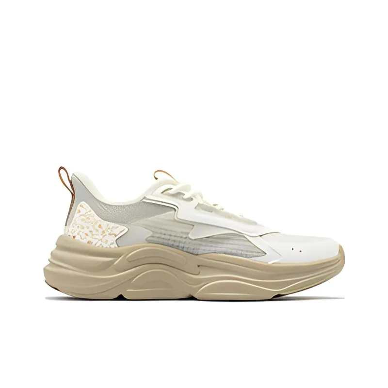 361° Lingmou SE Cushioning, Slip Resistant, And Abrasion Resistant Low Top Sports Casual Shoes Women's White Umber-1
