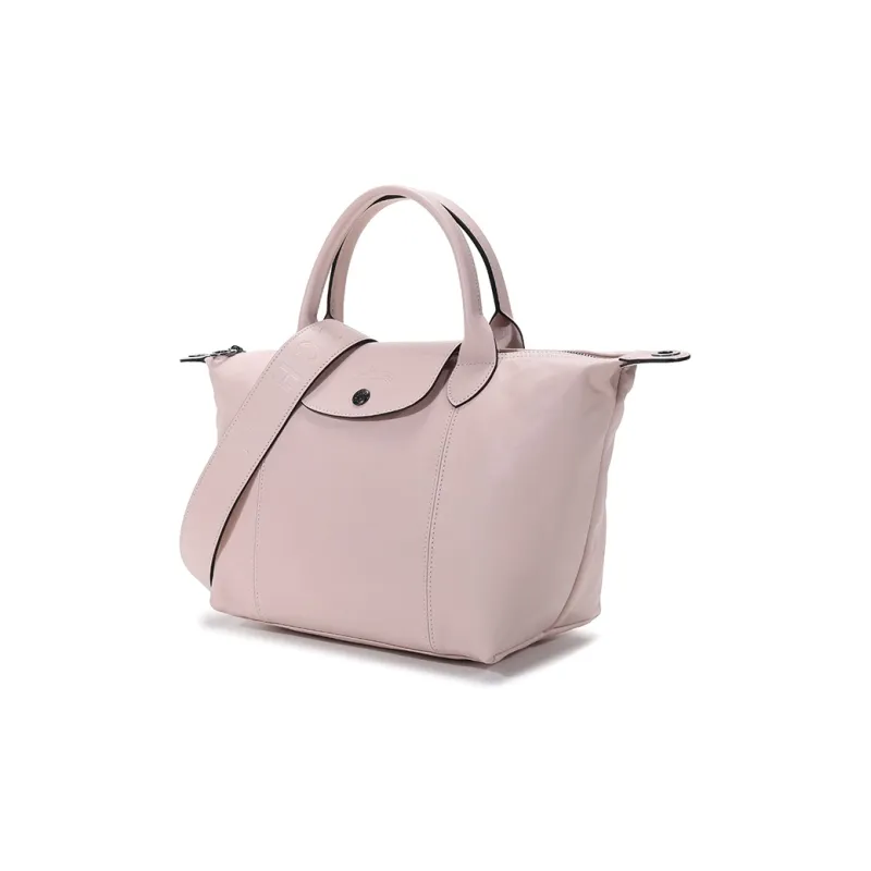 LONGCHAMP Le Pliage Cuir Sheepskin Handbag, Shoulder Bag, Crossbody Bag Trumpets Women's Light Pink-1