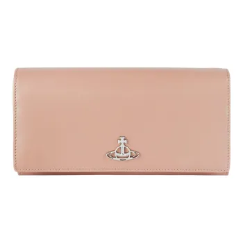 Vivienne Westwood Cow Leather One Shoulder Crossbody Chain Wallet Regular Women's Pink