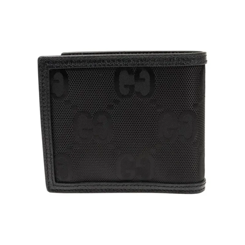 GUCCI Canvas Wallet Regular Men's Black-3