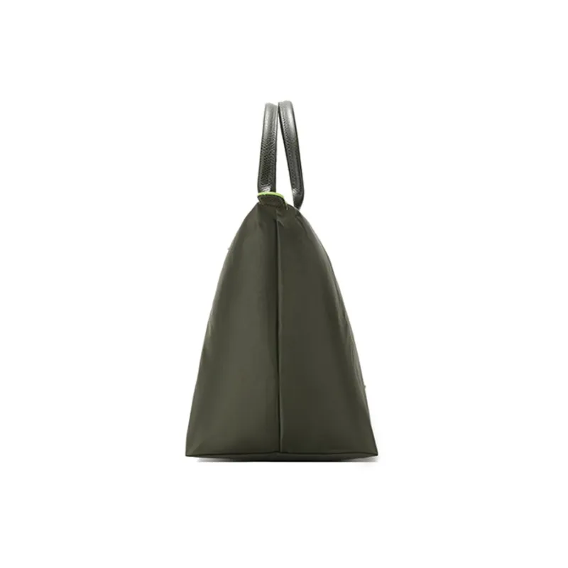 LONGCHAMP Le Pliage Green Canvas Bag Dumpling Bag Totes Handbags Medium Size Women's Forest Color-2