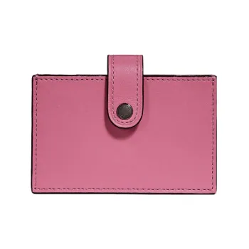 COACH Accordion Card Case Leather Accordion Card Holder Regular Women's Red