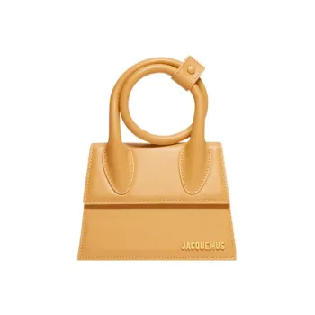 Jacquemus Cow Leather Shoulder Bag Crossbody Bag Handbag Women's Dark Yellow