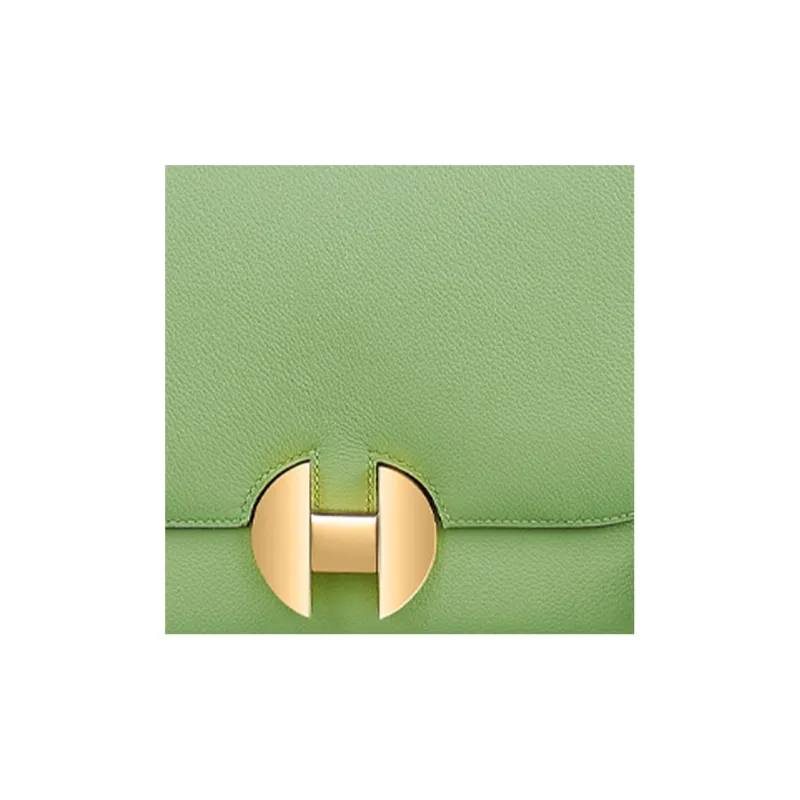 HERMES 2002 Evercolor Calfskin Shoulder Bag Crossbody Bag Women's Gecko Green-4