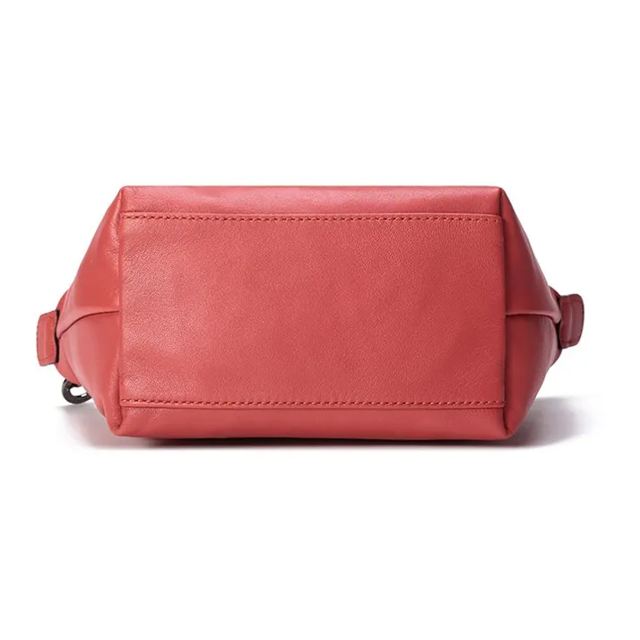 LONGCHAMP Le Pliage Cuir Sheepskin Dumpling Bag Shoulder Bag Crossbody Bag Handbag Mini Women's Red-4
