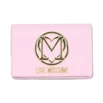 LOVE MOSCHINO Leather Shoulder Bag Crossbody Bag Small Size Women's Pink